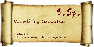 Vasváry Szabolcs névjegykártya