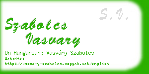 szabolcs vasvary business card